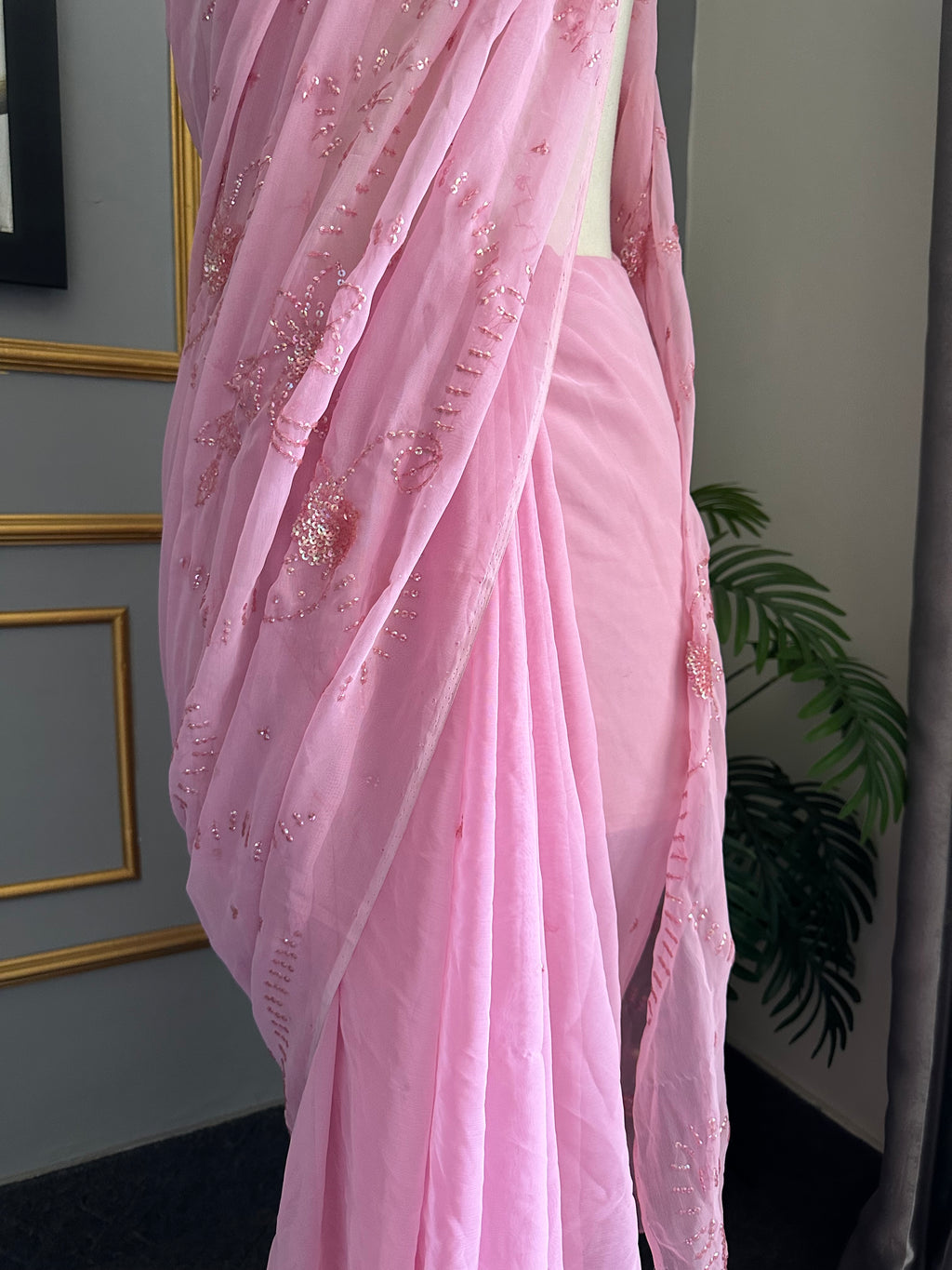 Pink Saree