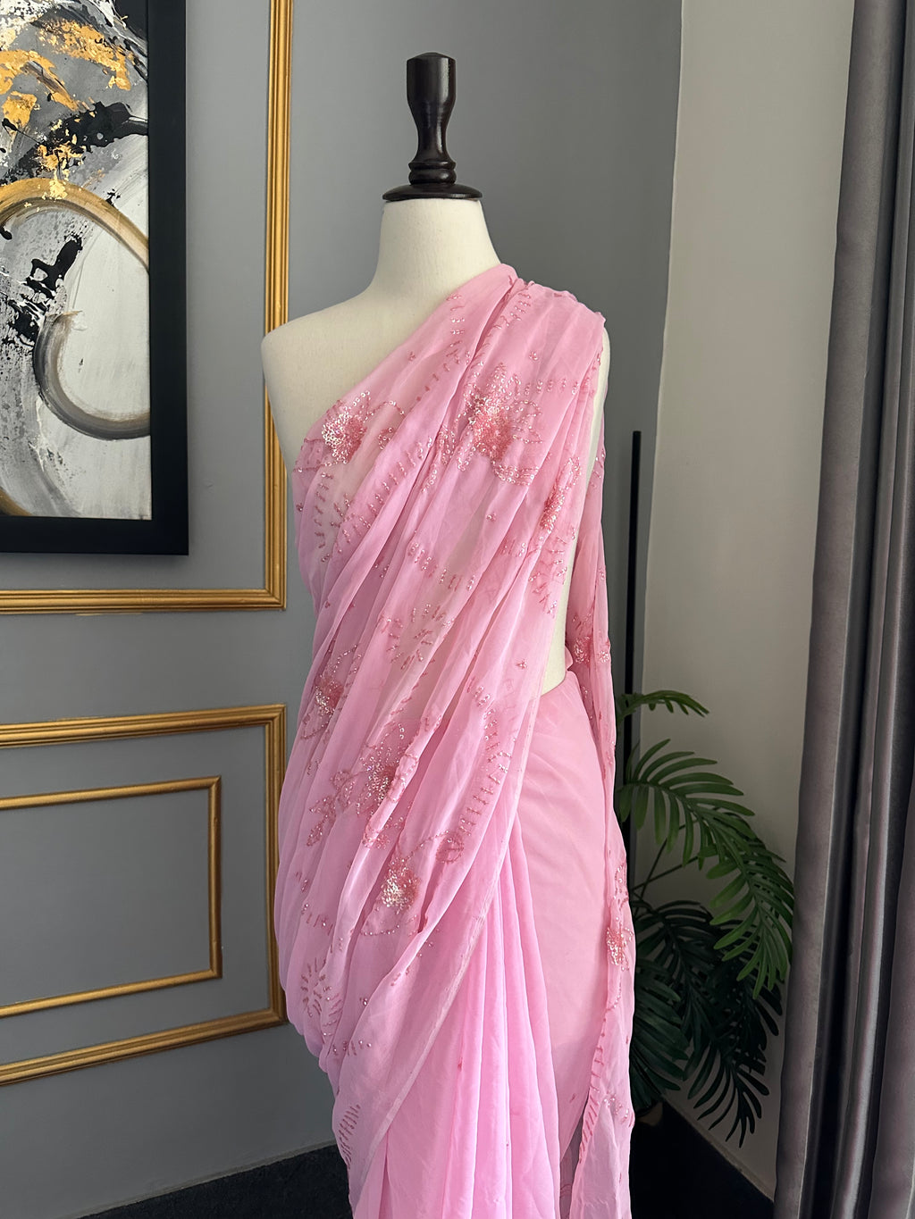 Pink Saree