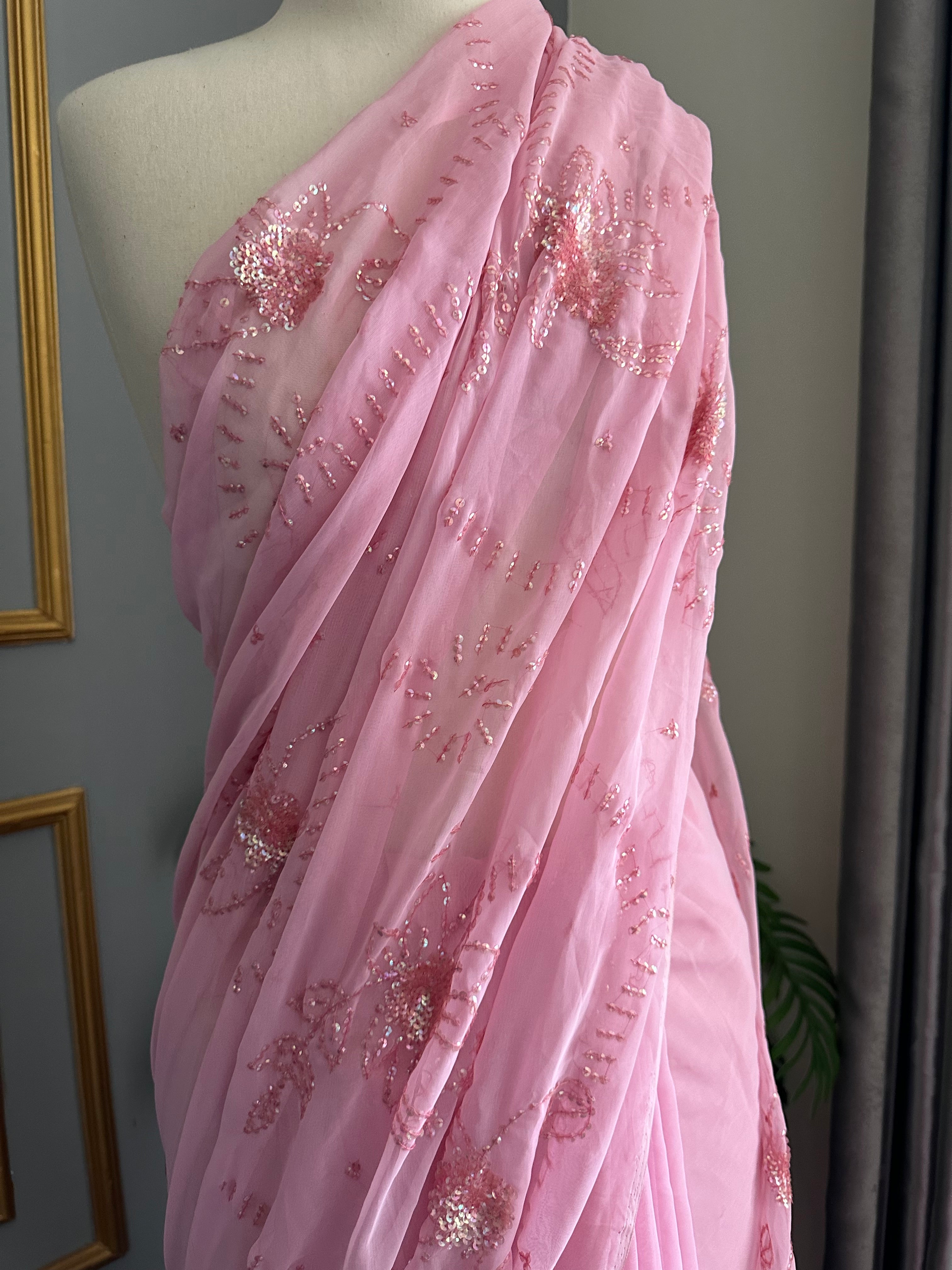 Pink Saree